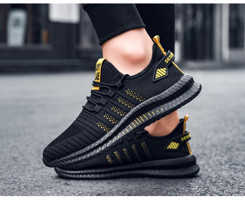 Men's casual sneakers by The Clothing Company Sydney with breathable mesh, lightweight design, suitable for outdoor walking and sports.