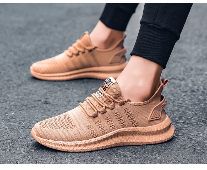 Men's casual running shoes by The Clothing Company Sydney with breathable mesh, lightweight comfort, suitable for outdoor walking and sport.