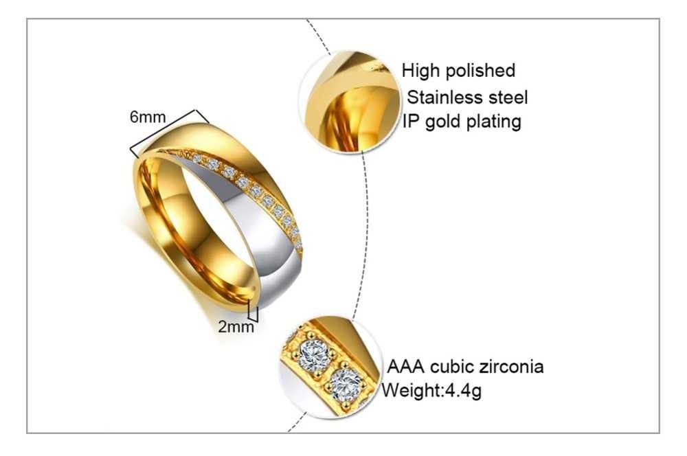 Stainless steel temperament wedding bracelet with CZ stones for women and men, personalized jewelry for engagement or anniversary.