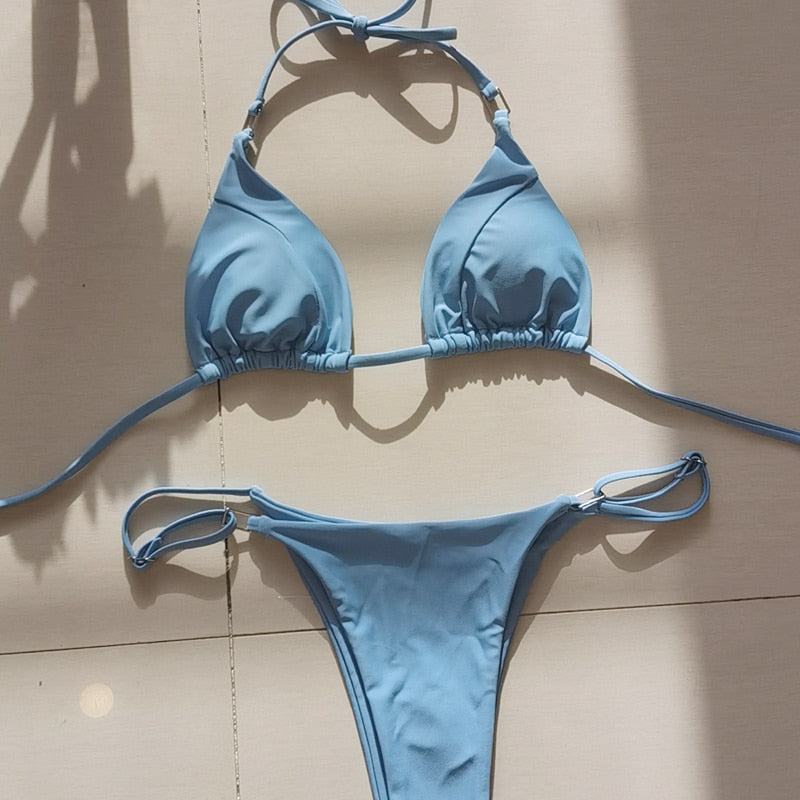 2 Piece Leopard Print Bikini Set Beach Outing Swimming Swimwear Thong Bikini Swimsuits The Clothing Company Sydney
