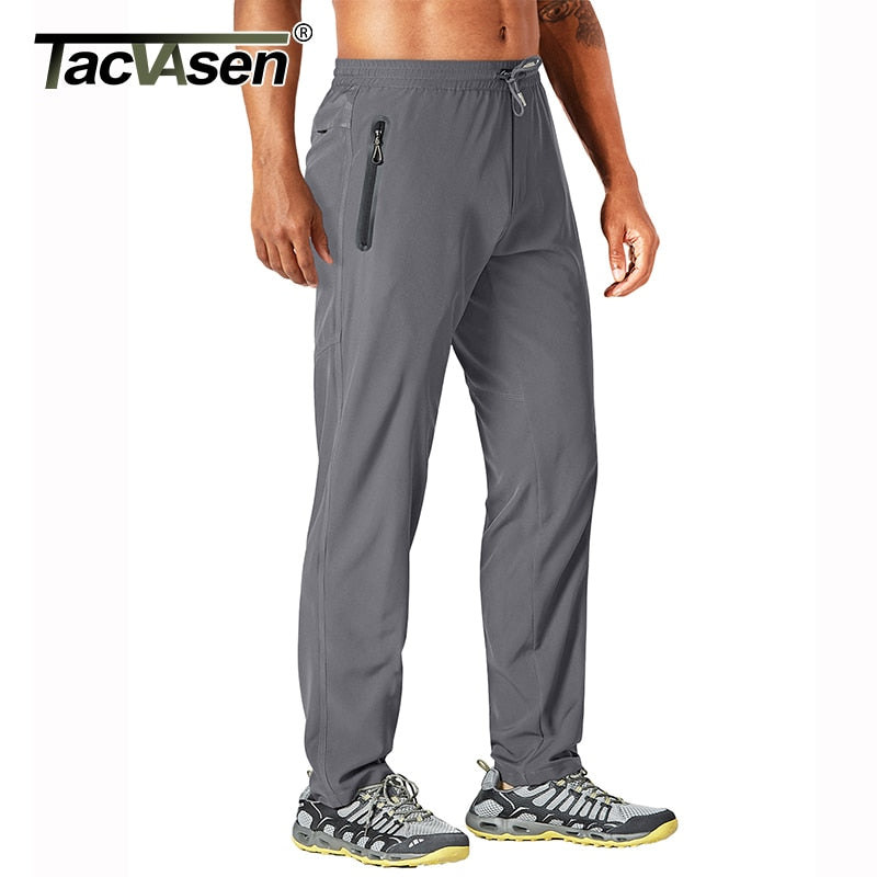 Men's lightweight quick-dry outdoor pants by The Clothing Company Sydney, straight fit hiking and running joggers with elastic waist.