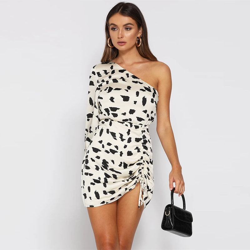 Casual One Shoulder Print Dress Women Elegant Backless Bandage Dress F The Clothing Company Sydney Casual One Shoulder Print Dress Women Elegant Backless Bandage Dress F The Clothing Company Sydney