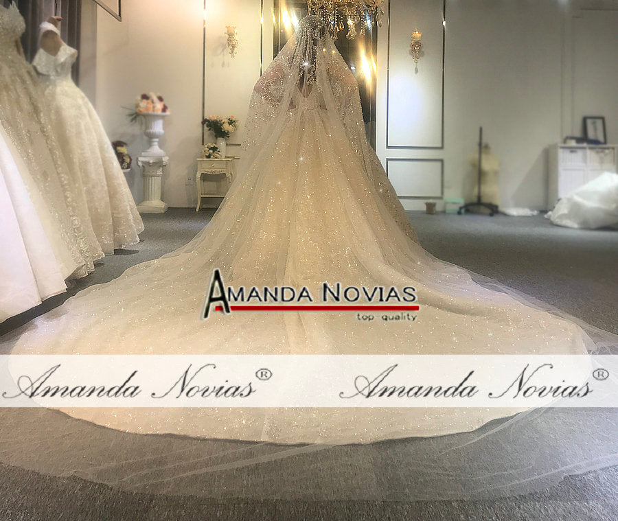 Luxury wedding dress with heavy beading, bridal gown from The Clothing Company Sydney featuring intricate beadwork and elegant design.