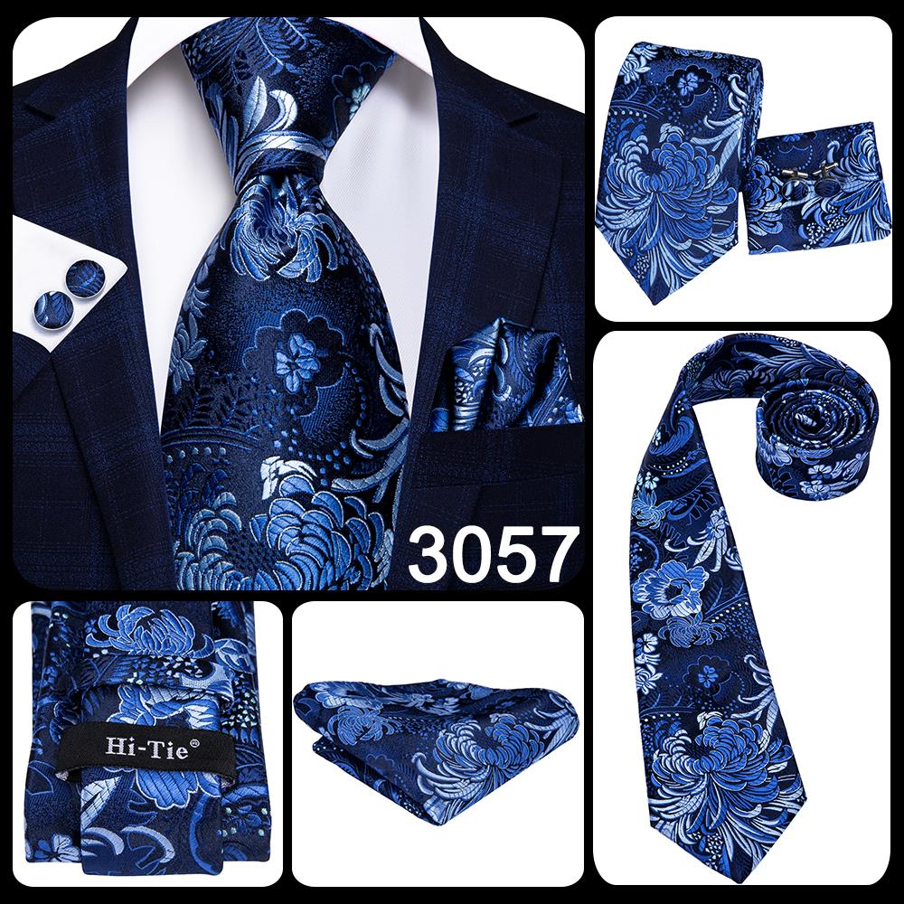 Blue silk business tie with dot pattern, plaid design, and matching cufflinks, 150cm, from The Clothing Company Sydney.