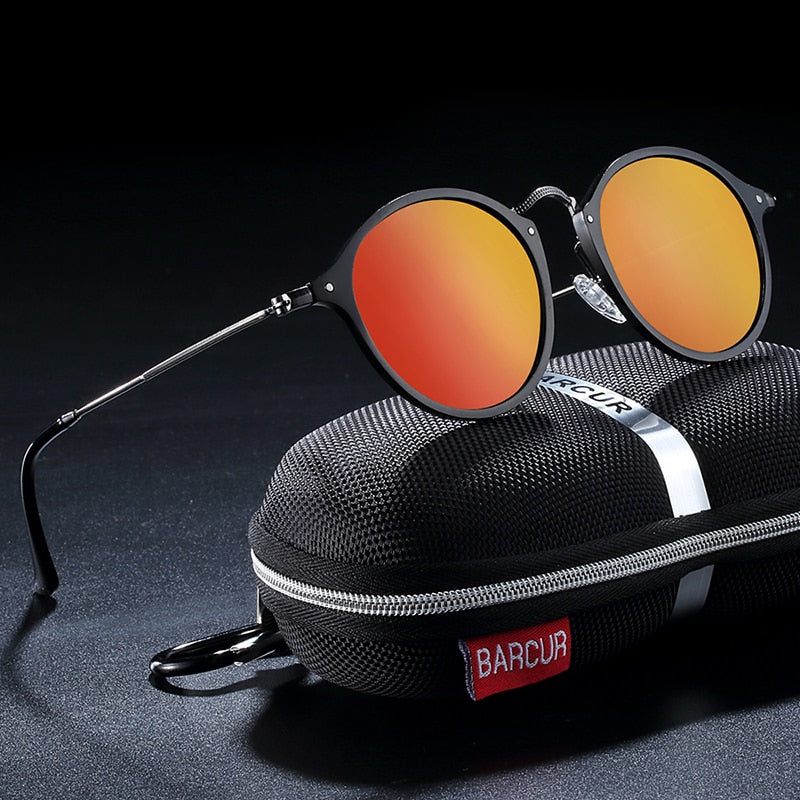 Vintage aluminum magnesium round sunglasses with polarized lenses for men and women, retro eyewear by The Clothing Company Sydney.