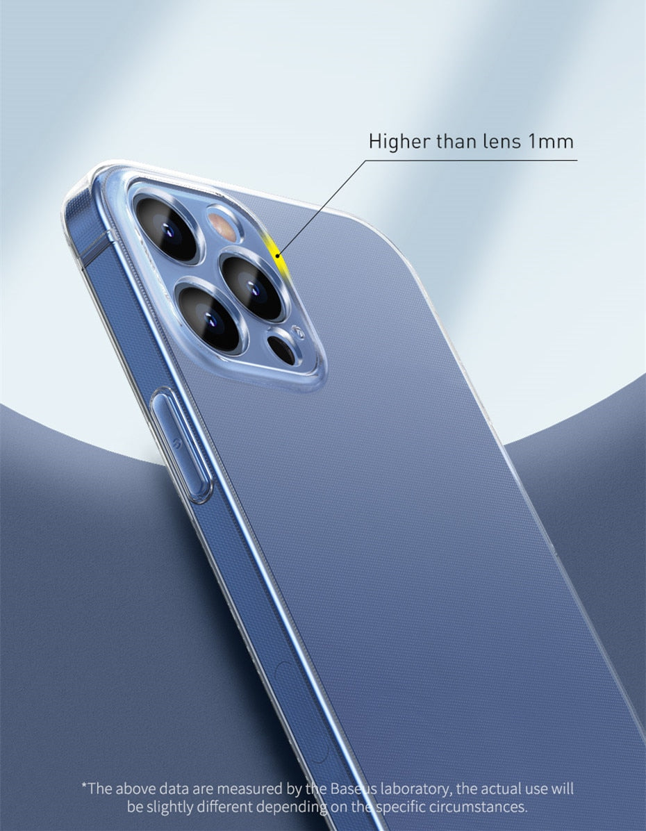 Transparent phone case for iPhone 12, 11, 13, 14, and Pro Max by The Clothing Company Sydney, with full lens protection.