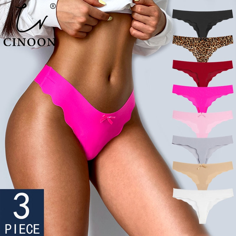 Cheap 3PCS/Set Women Panties Sexy Seamless Underwear Pantys Lingerie for  Female Underpants Soft Solid Color Low-Rise Briefs Intimates