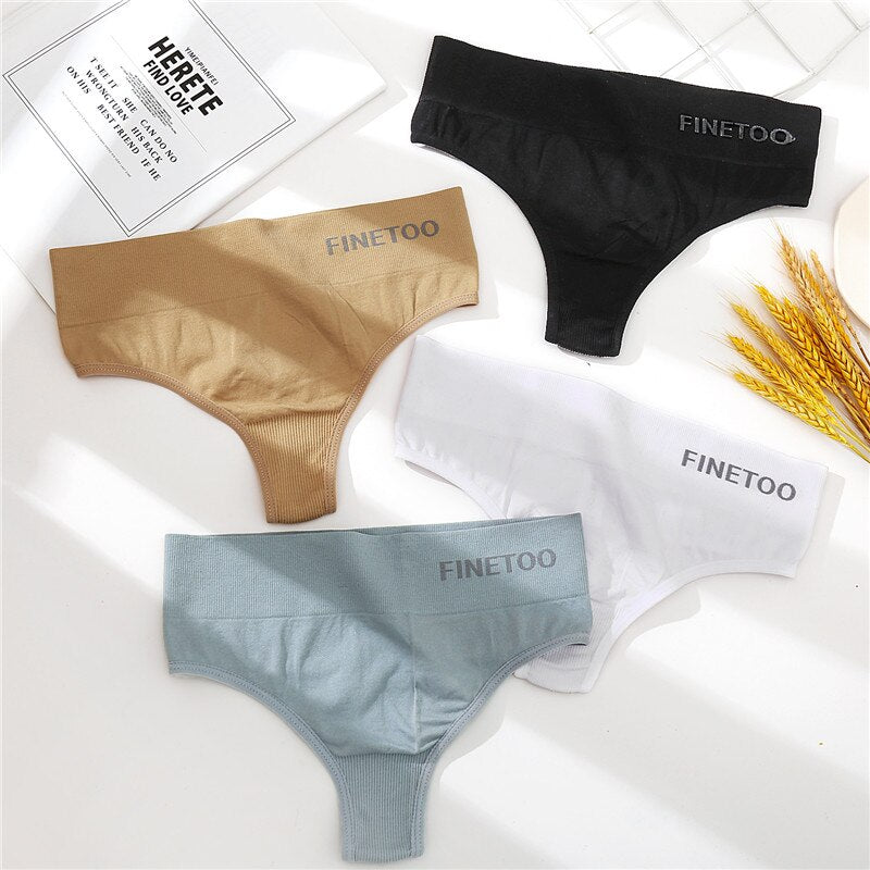Two high-waist bodyshaper panties from The Clothing Company Sydney, solid color lingerie G-strings and briefs for comfortable support.