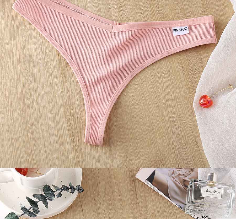 Cotton fruit embroidery thong lingerie by The Clothing Company Sydney, G-string underwear with colorful fruit designs and T-back style.