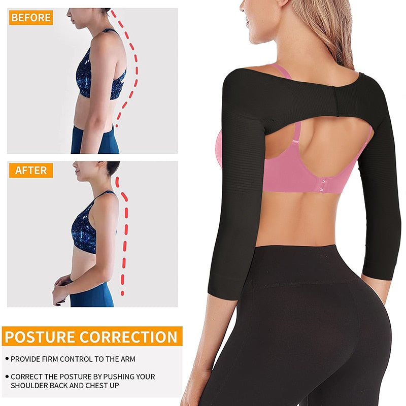 The Clothing Company Sydney arm shaper back support shoulder corrector shapewear with anti-cellulite and humpback prevention features.