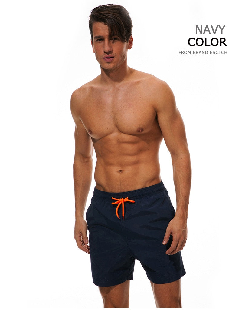 Men's swim shorts by The Clothing Company Sydney, featuring lightweight, quick-drying fabric suitable for beach, swimming, and sports.