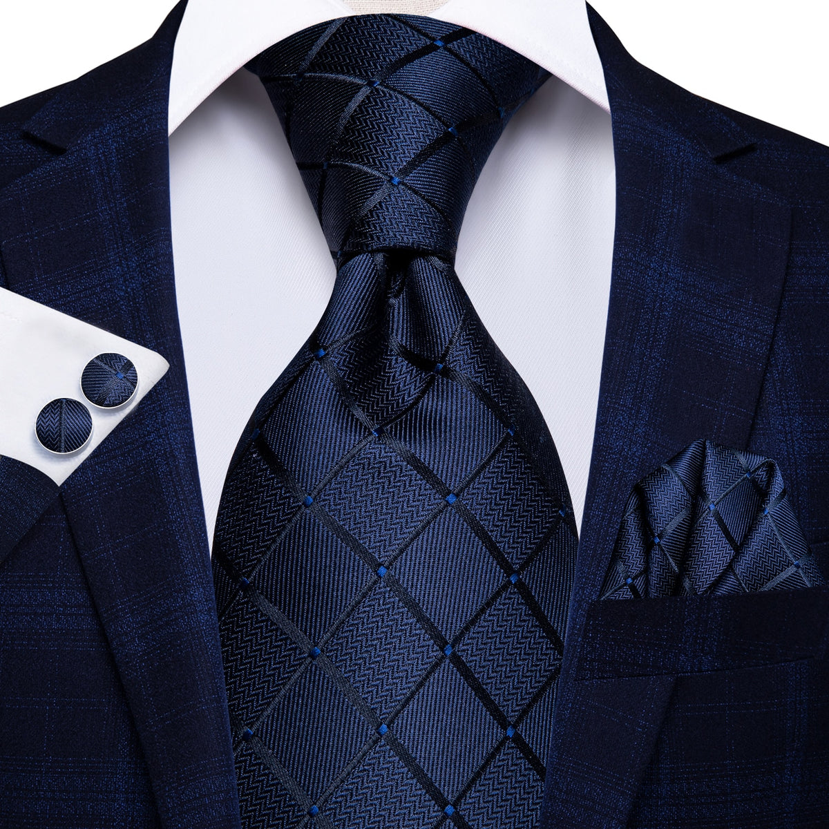 Blue silk men's necktie from The Clothing Company Sydney, formal 8.5cm solid tie ideal for business and weddings.