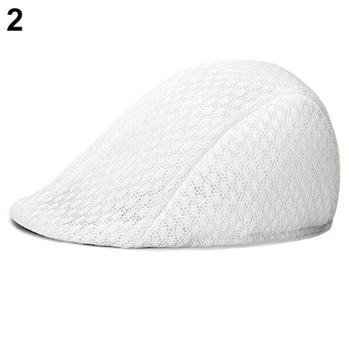 Cotton plaid flat cap for men and women, summer sun hat with adjustable fit, stylish newsboy and ivy cap from The Clothing Company Sydney.