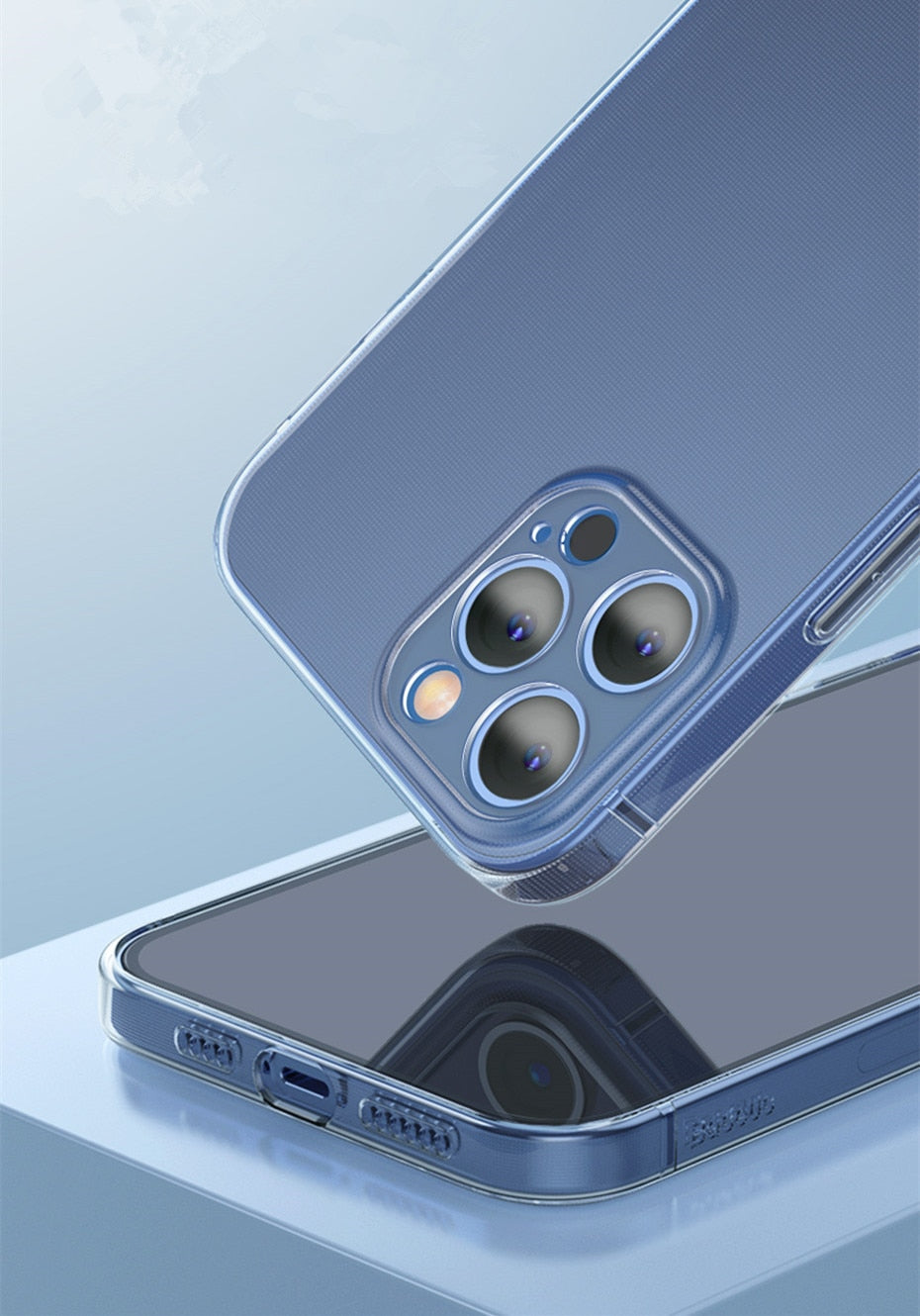 Transparent iPhone case by The Clothing Company Sydney, full lens protection for iPhone 12, 11, 13, 14, and Pro Max models.