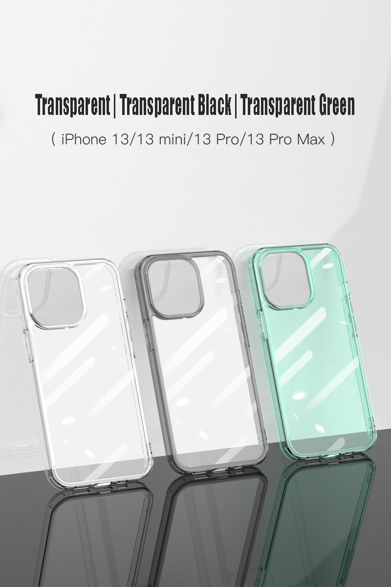 Clear tempered glass phone case for iPhone 11, 12, 13, 14 Pro, XS Max, X, XR, 7, 8 Plus, and SE2 by The Clothing Company Sydney.
