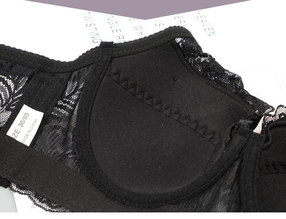 Seamless plus size lace push-up backless bralette by The Clothing Company Sydney, featuring a crop top design and delicate lace details.