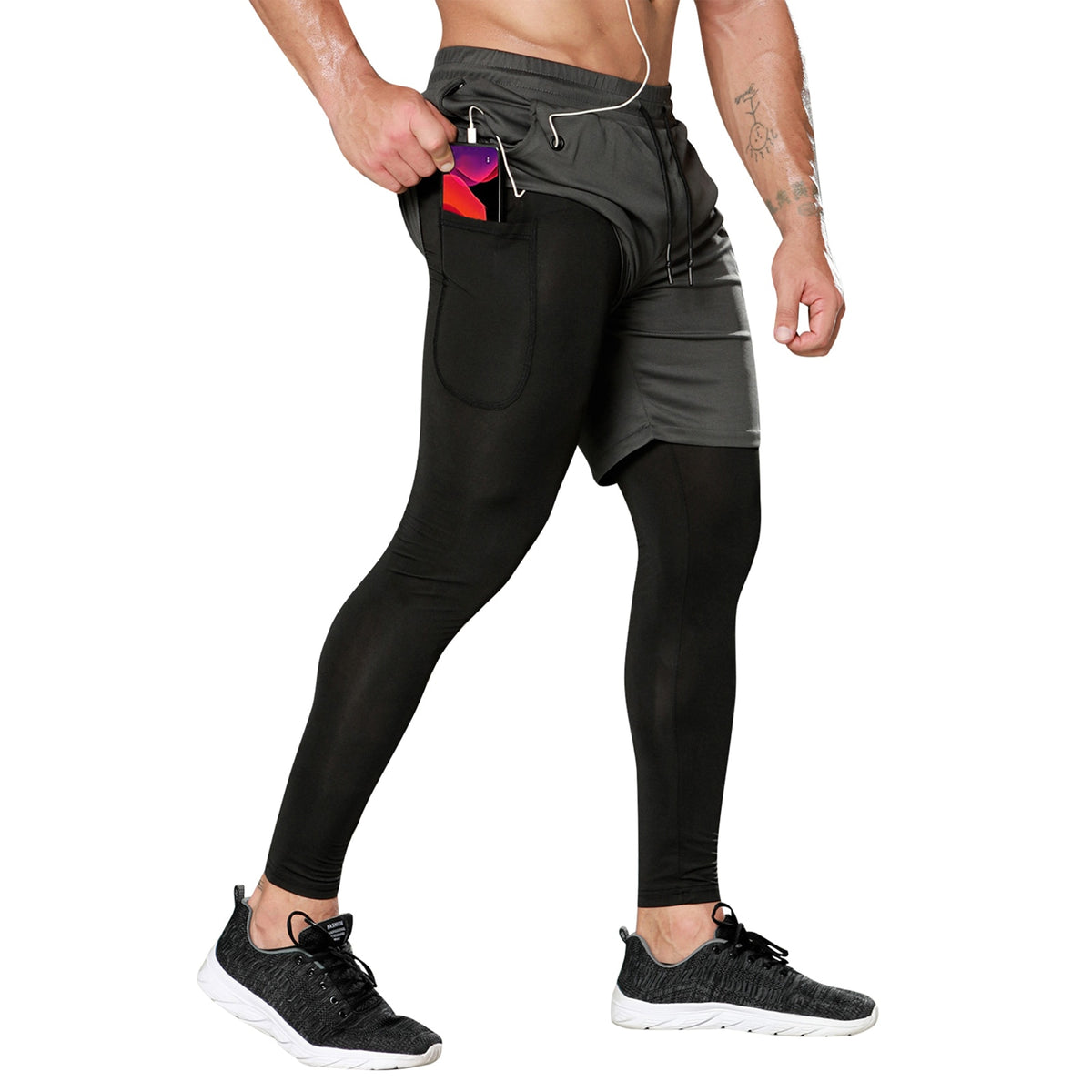 Men's Gym Pants Outdoor Tights Double-Layer Quick Drying Bodybuilding Casual Fitness Running Workout Basketball Sweatpants The Clothing Company Sydney