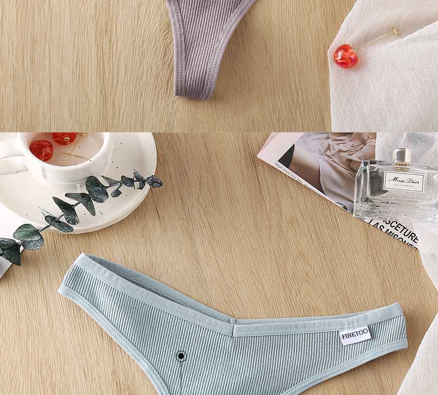Cotton fruit embroidery G-string underwear by The Clothing Company Sydney, featuring a T-back thong design and vibrant fruit patterns.