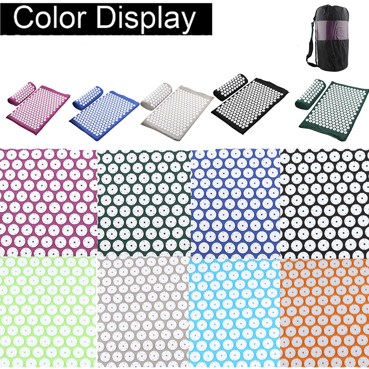Acupressure Mat Massage Relieve Stress Back Body Pain Spike Cushion Yoga Acupuncture Mat The Clothing Company Sydney