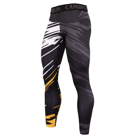 Running Compression Leggings Men's Sports Quick-drying Tights Stretchy Training Pants Gym Fitness Print Men Jogger The Clothing Company Sydney