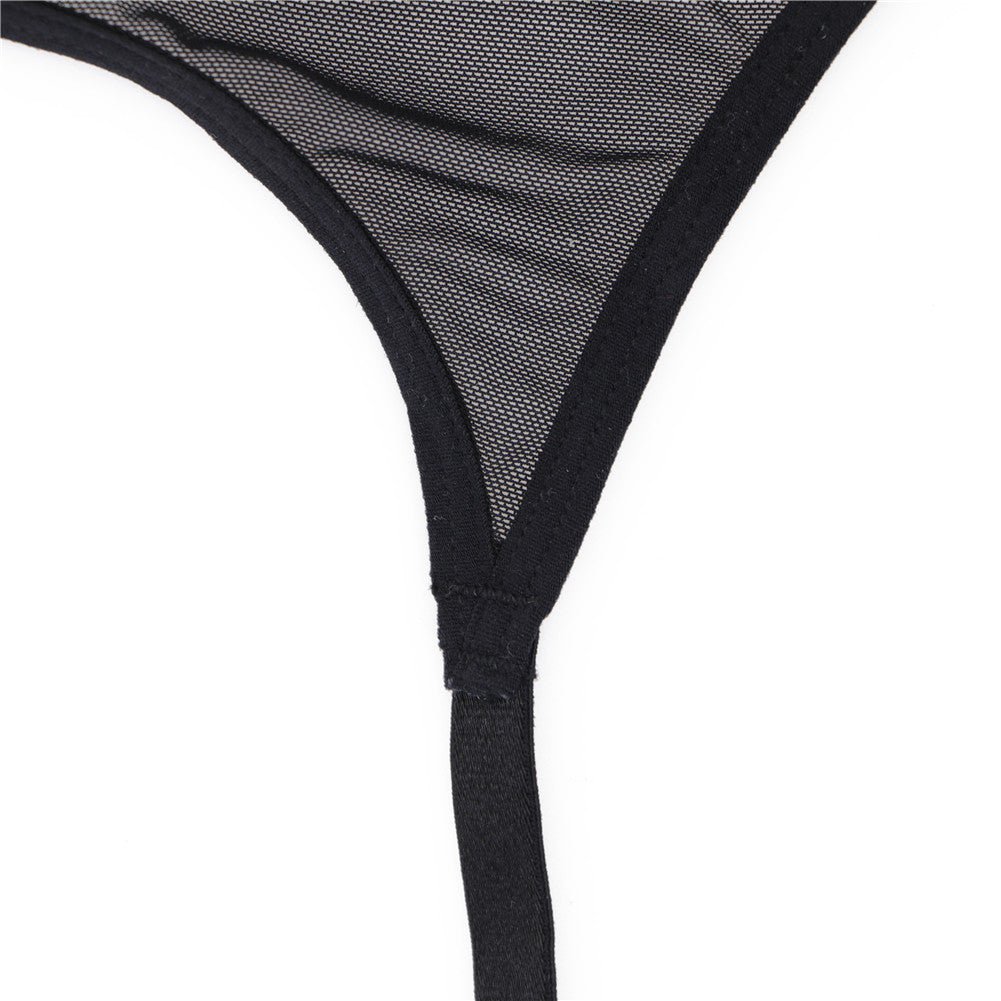 Ultra-thin transparent yarn lingerie set from The Clothing Company Sydney including bras, garters, thongs, and stockings.