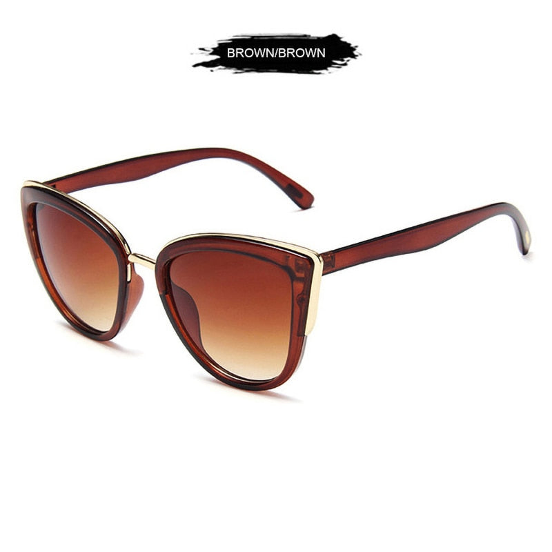 Cateye women's vintage sunglasses with leopard print frames, anti-glare UV400 sun glasses for fashionable female accessories.