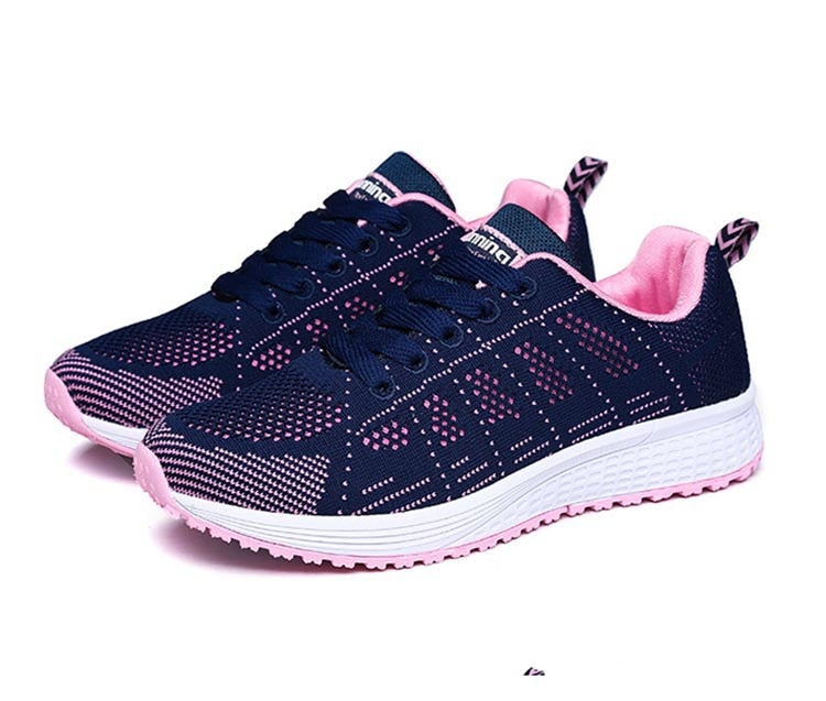 Lace-up women's fashion sneakers with platform sole, breathable vulcanized shoes by The Clothing Company Sydney.