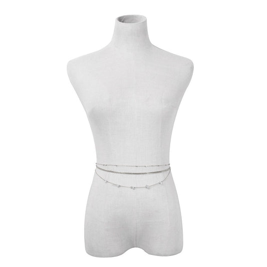 Cosysail 2Pcs/Set Simple Bead Waist Chain Punk Natural stone Thick Chain Belly Chain Beach Summer Holiday Gift The Clothing Company Sydney