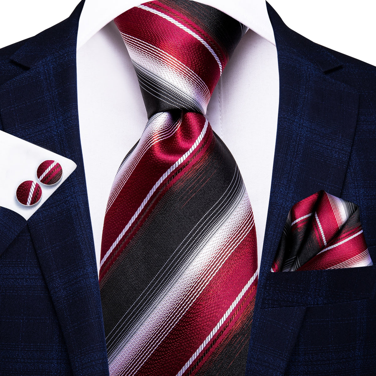 Blue silk men's tie from The Clothing Company Sydney, formal 8.5cm necktie for wedding and business attire.