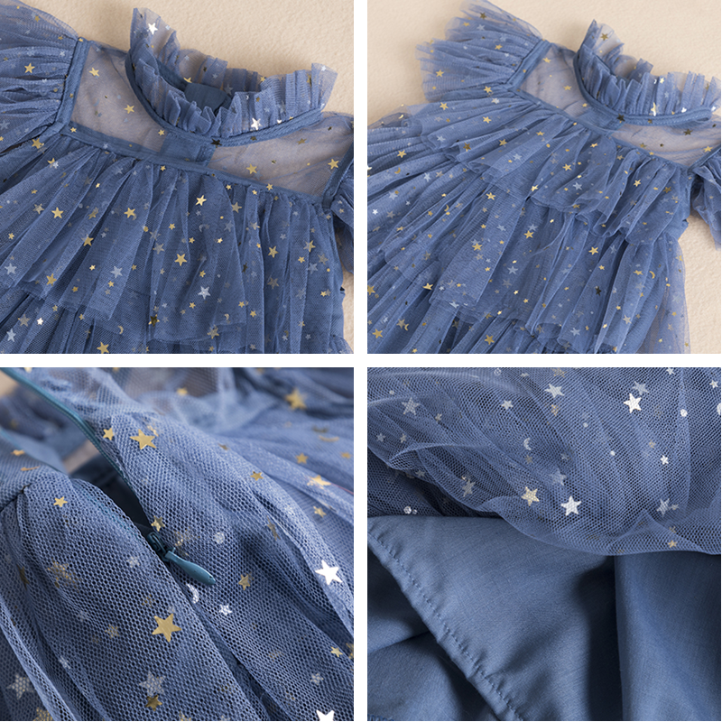 Kids' summer princess dress by The Clothing Company Sydney featuring sleeveless layered tulle, floral accents, perfect for parties and beach days.