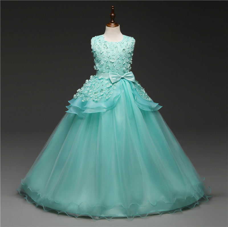 Kid Wedding Dresses for Girls Elegant Flower Princess Long Gown Baby Girl Christmas Dress Size 6 12 14 Years The Clothing Company Sydney
