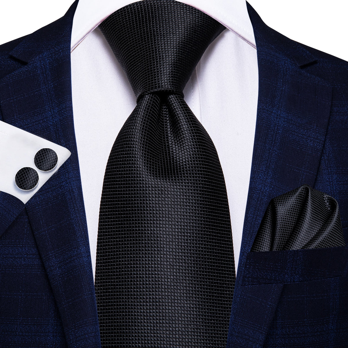 Blue silk men's necktie from The Clothing Company Sydney, 8.5cm wide, ideal for formal, wedding, or business attire.