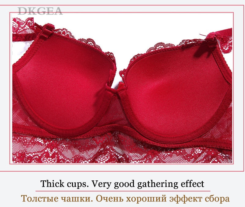 Blue cotton lingerie set with lace embroidery, push-up bras, and thick cups in A, B, C sizes from The Clothing Company Sydney.