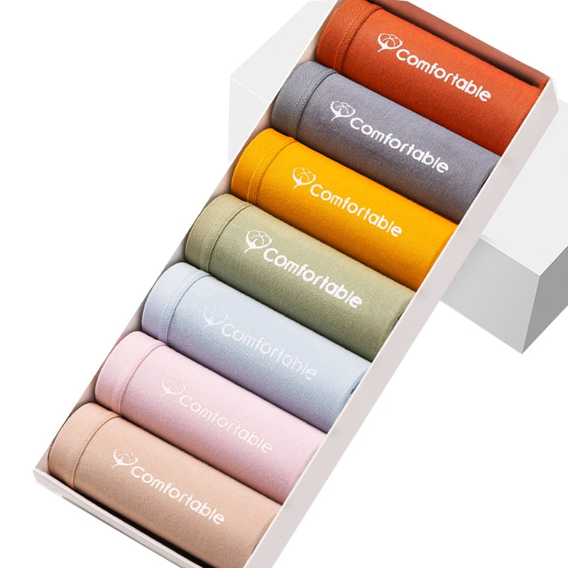 Set of 7 or 5 women's cotton blend breathable seamless panties, low waist lingerie briefs for comfort and everyday wear.