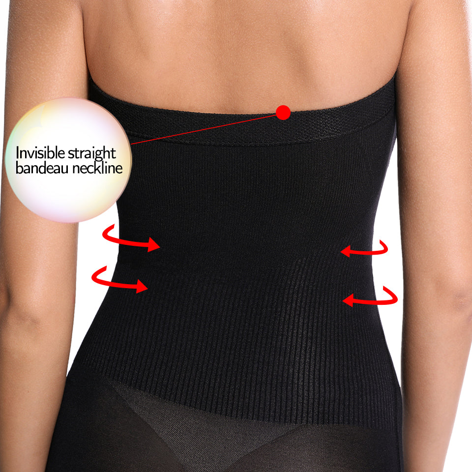 Seamless strapless women shapewear slip from The Clothing Company Sydney, tummy control full body shaper under dress or skirt.