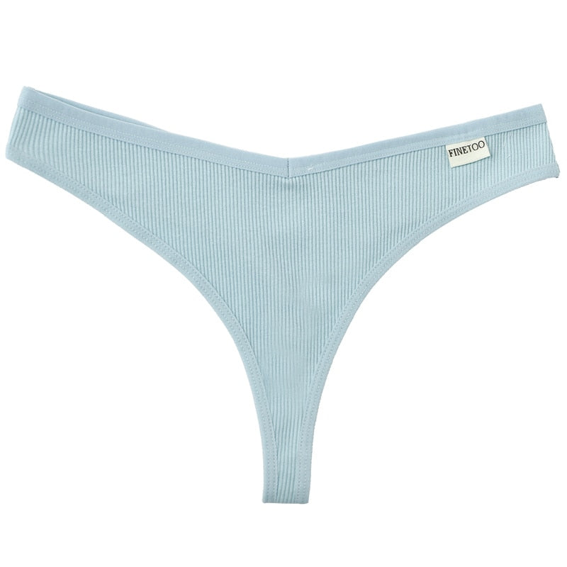 Cotton fruit embroidery G-string panties from The Clothing Company Sydney featuring a T-back thong design and colorful fruit patterns.