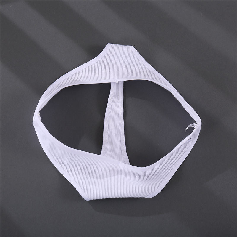 Three-pack of cotton G-string panties in solid colors from The Clothing Company Sydney, showcasing comfortable lingerie briefs.