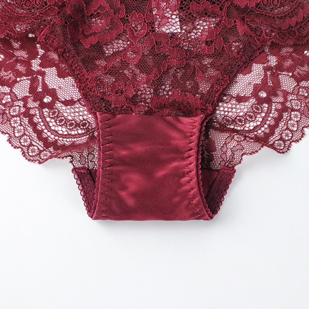 Plus size floral lingerie set with lace strap bra, matching panties, and garter from The Clothing Company Sydney.