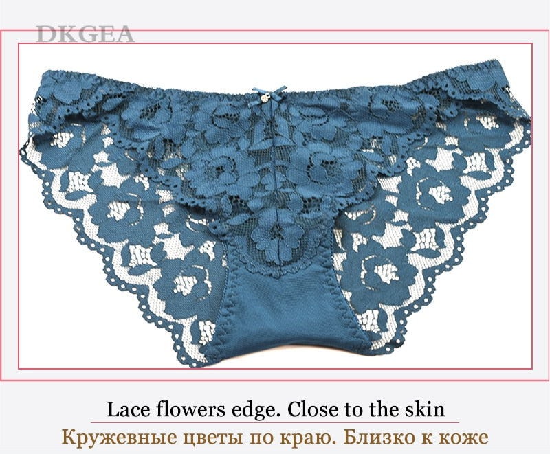 Blue lace embroidery lingerie set with push-up bra and matching panties in A, B, C cups from The Clothing Company Sydney.