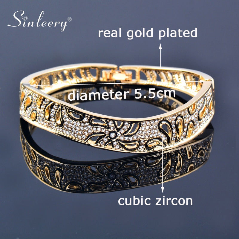 Rose gold and silver hollow flower bangles with crystal accents, stylish jewelry bracelet for women, perfect for best friends.