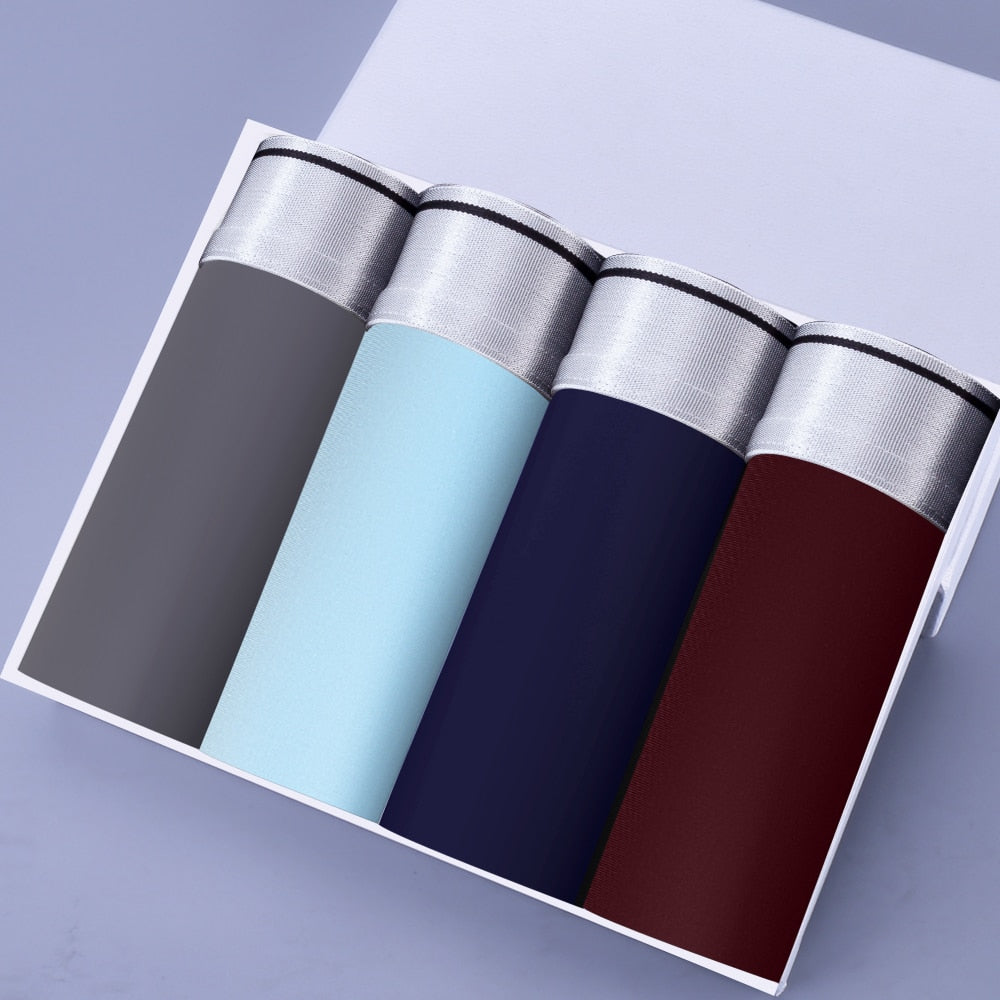 Four pairs of men's boxer briefs from The Clothing Company Sydney, antibacterial, breathable, and graphen-enhanced fabric.