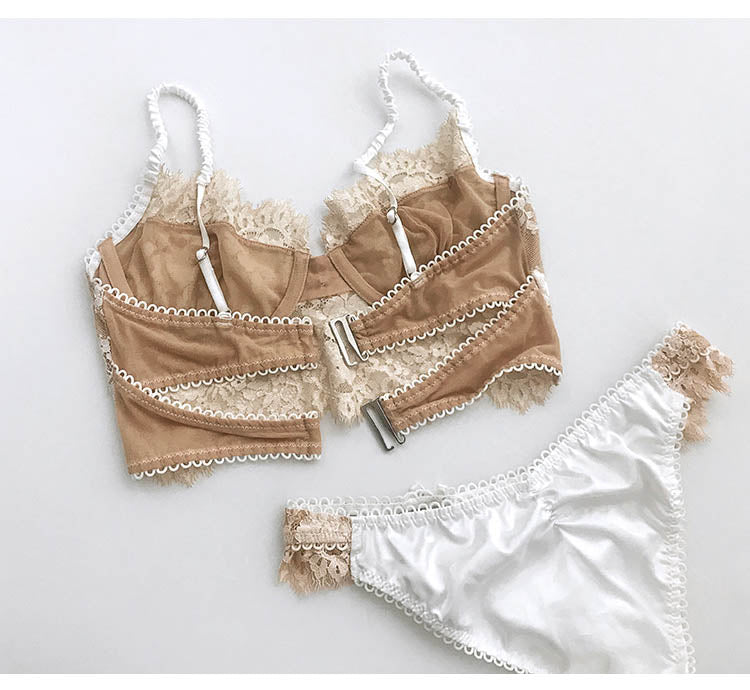 Ultra Thin Lace Underwear Sets Bralette Push Up Brassiere Eyelash Bra French Lingerie Bra and Panty Set The Clothing Company Sydney
