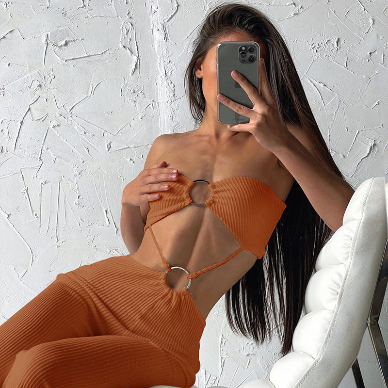 Bandage Cut Out Sexy Backless Elegant Strapless Jumpsuits Women Club Party Rompers Sleeveless One Piece Overalls The Clothing Company Sydney