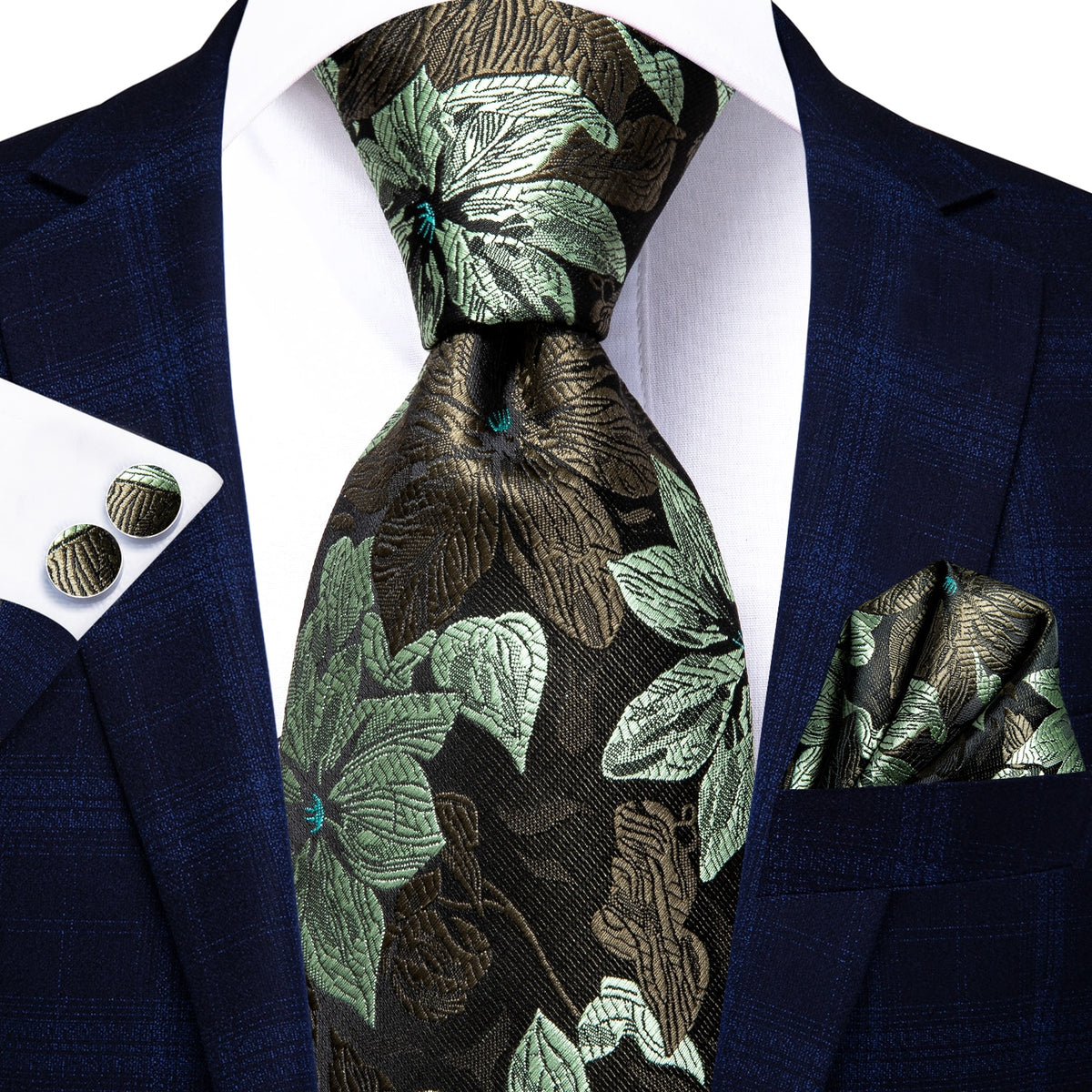 Blue silk men's business tie with solid design, 8.5cm width, suitable for formal, wedding, and professional attire.