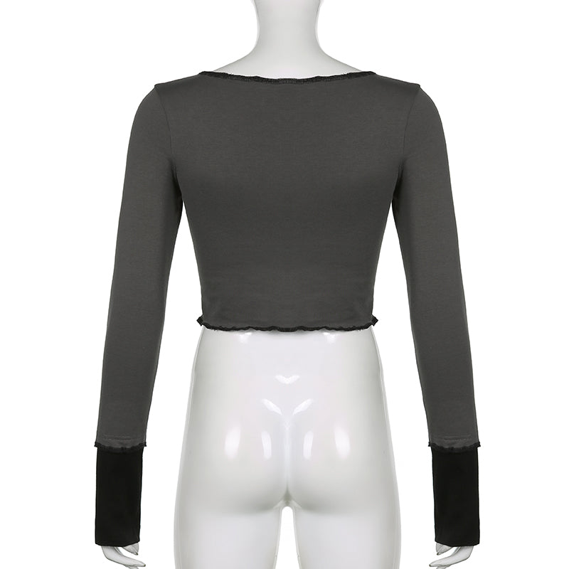 Dark academia gothic crop top by The Clothing Company Sydney featuring grunge retro heart print, perfect for fall fashion.