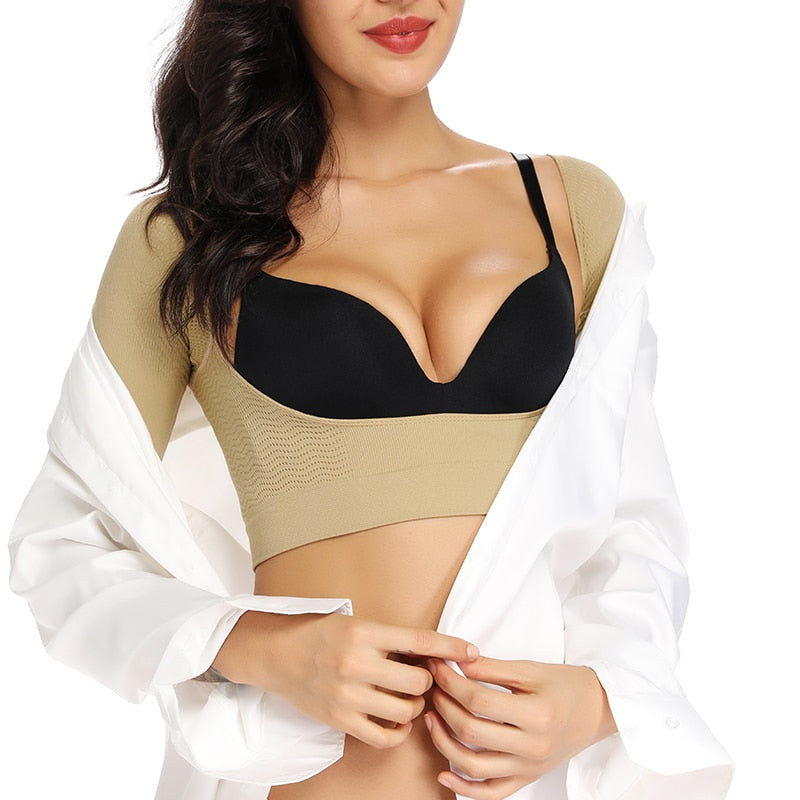 The Clothing Company Sydney arm shaper and back support shapewear with shoulder corrector and anti-cellulite design for body contouring.