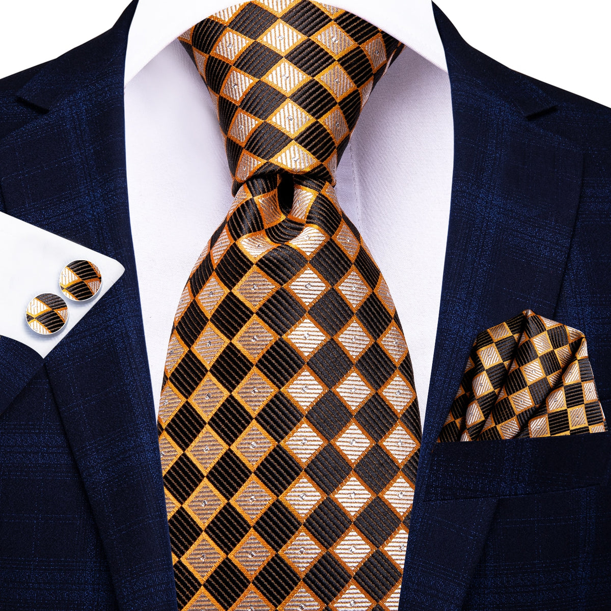 Blue silk men's necktie by The Clothing Company Sydney, 8.5cm formal tie for business and weddings with luxurious look
