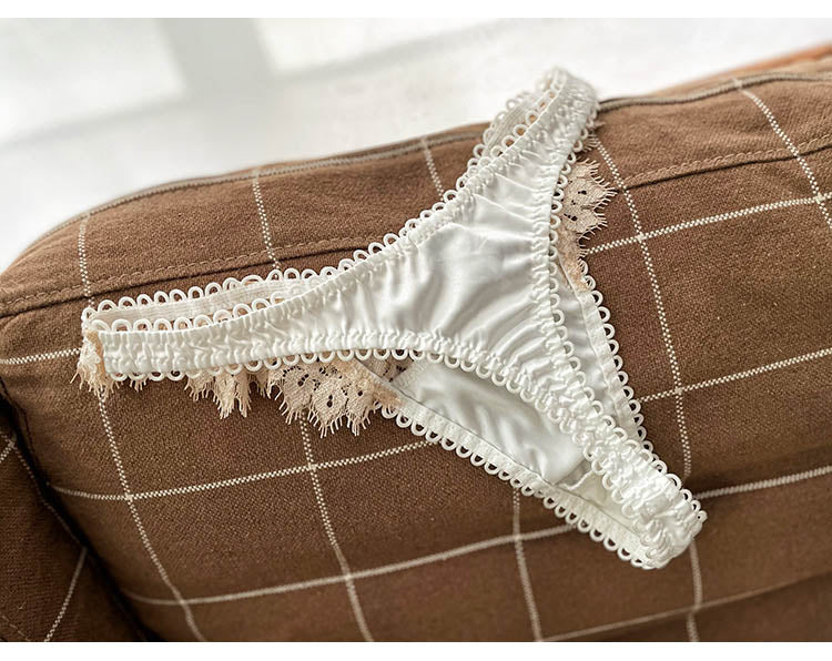 Ultra thin lace lingerie set by The Clothing Company Sydney featuring a push-up bralette and matching panties with eyelash lace detail.