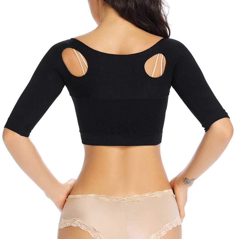 The Clothing Company Sydney arm shaper and back support shapewear with shoulder corrector, designed to improve posture and smooth contours.