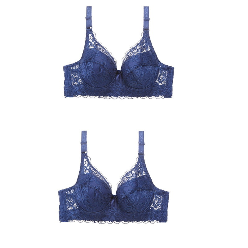 Plus size lace push-up bra from The Clothing Company Sydney, backless bralette lingerie with floral lace details.